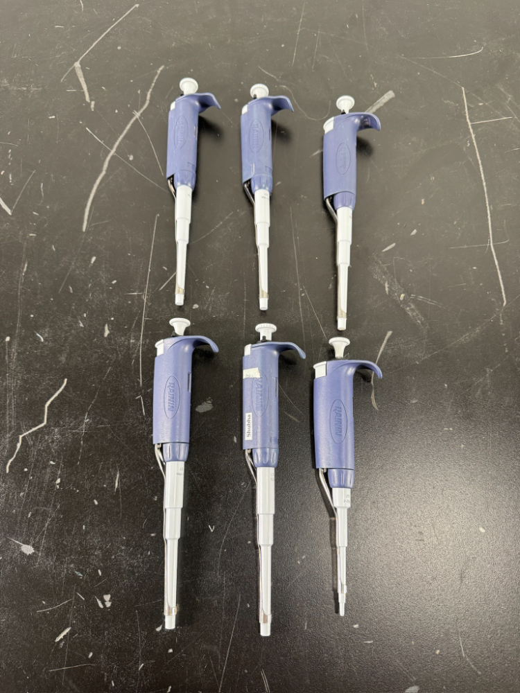 Image of Rainin Pipet Lite Single Channel Pipettes - Quantity 6